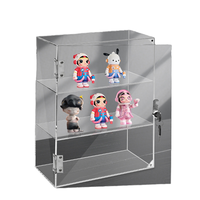 Anpassbare transparente für Plexiglas Spielzeug Aufbewahrung sbox abschließbare moderne Vitrine für POPMART Labubu Doll Collection Factory