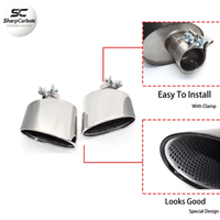 Embout d'échappement en acier inoxydable pour Audi A4 A5 A6 A7 jusqu'à RS4 RS5 RS6 RS7