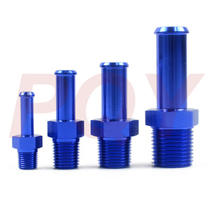 Raccord fileté pour tuyau, métal bleu, 14 à 18 NPT, 38 à 14 NPT, 12 à 38 NPT, 58 à 12 NPT, pour pièces automobiles - Product Image 1