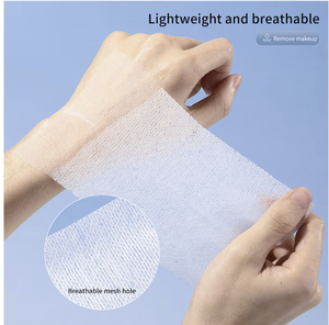 Tampons en coton élastique couleur personnalisée Vietnam OEM 1 couche beauté démaquillant haute qualité tampons en coton extensible - Product Image 3