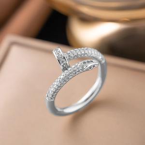 راكول تصميم الهيب هوب حلقة مفتوحة سيدة الموضة اكسسوارات الحزب مع زركونيا لامعة لون الذهب والمجوهرات للنساء هدية عصرية أنيقة - Product Image 5