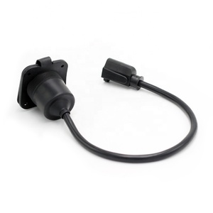 NEMA 5-15 Waterproof 15A AC Port <strong>Plug</strong> 125V Flanged Inlet Electrical Outlet Receptacle with 18'' 2 Pole 3 Wire Extension Cord - Product Image 4