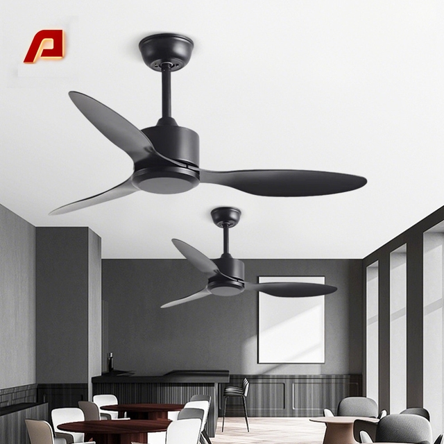 Ceiling Fan Custom 42 Inch Black Remote Control Smart Reversible Bldc LED Electric Outdoor Hotel Use