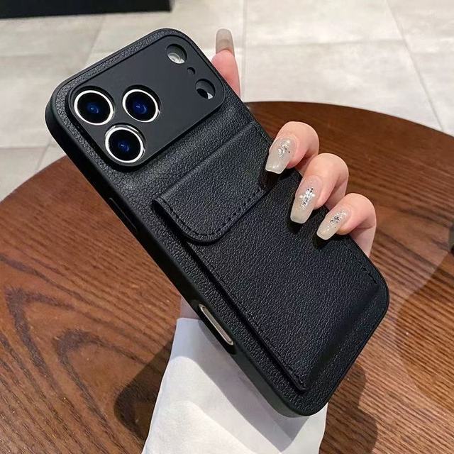 TPU PU Leather for iPhone 17 Case Shockproof Lichee Pattern With Wallet Bag Function Mobile Phone Case Cover for iPhone 17 Pro