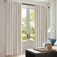 Rideaux occultants modernes de luxe pour chambre à coucher, style tissé, accessoires de montage inclus