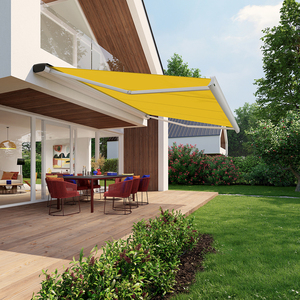 Auvent rétractable manuel ou motorisé avec cadre en aluminium pour balcon, <span class=keywords><strong>protection</strong></span> contre la pluie, <span class=keywords><strong>imperméable</strong></span>, <span class=keywords><strong>protection</strong></span> toutes saisons, maison, café - Product Image 4
