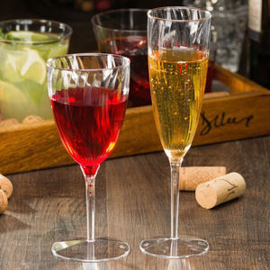 现代一次性优雅香槟酒杯硬塑料PS OEM派对和婚礼酒笛 - Product Image 6