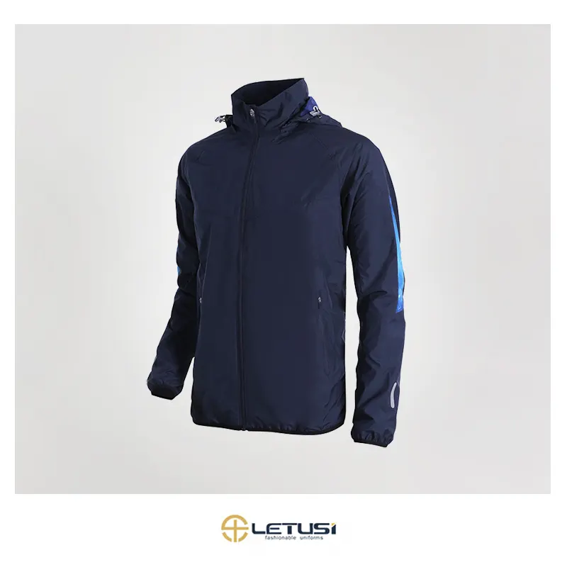 Letusi oem đầy màu sắc đen/màu xanh/màu xanh lá cây zip up 100% polyester người đàn ông softshell áo khoác