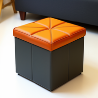 B2 Bailey Pouf Antique Style Européen Tissu Banc Tabouret Drapeau Sac Plateau En Cuir Boucle Chaise avec Ottoman Moderne