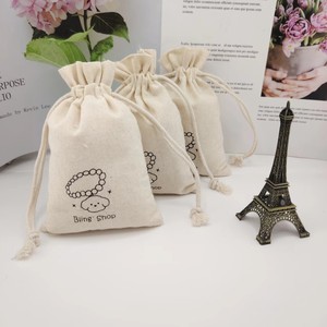 Pochette à bijoux en toile de coton douce et écologique de luxe avec logo pour l'emballage de bijoux, vêtements et chaussettes - Product Image 3