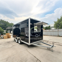 Remorque de cuisine mobile à double essieu de 4 m avec générateur, 2 roues, pour la plage, fabricant et fournisseur