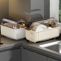 WANUO Boîte de rangement portable pour assiettes, couteaux et fourchettes, boîte de rangement pour ustensiles de cuisine, boîte de rangement pour vaisselle de cuisine avec couvercle