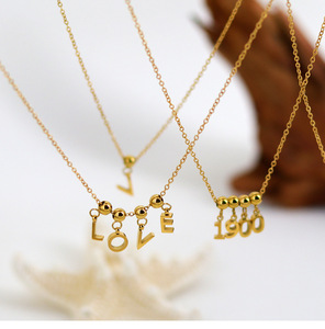 26 Colgantes de Letras Iniciales de Acero Inoxidable con Baño de Oro de 18K, Clásicos, Tipo Cadena, de Moda, Unisex, Accesorios con Dijes de <span class=keywords><strong>D</strong></span>ígitos - Product Image 6