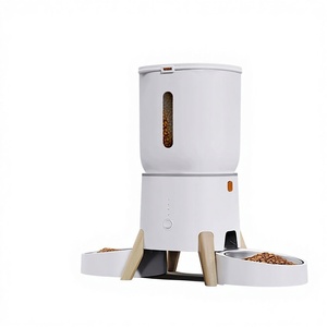 Distributeur intelligent de nourriture pour animaux de compagnie 5L, machine d'<span class=keywords><strong>alimentation</strong></span> à distance contrôlée par application, distributeur automatique à double bol pour chats et chiens - Product Image 1