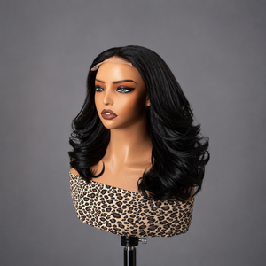 <span class=keywords><strong>Parrucca</strong></span> Body Wave con Chiusura in Pizzo 4x4, <span class=keywords><strong>Capelli</strong></span> Umani e Sintetici, Nero Naturale, Vendita all'Ingrosso - Product Image 3
