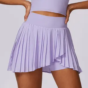 Saia de tênis de golfe plissada de secagem rápida para mulheres, saia esportiva sexy de ginástica e fitness, novo design