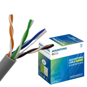 Indoor Kabel Lan Cat5 Cat5e 0.48Mm 0.5Mm Zuiver Koper 24awg 4 Paar Ethernet Kabel Netwerk Kabel