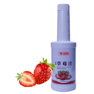 Sirop concentré de jus de fraise en gros, certifié Halal, haute concentration, saveur fruitée, goût sucré, mélange en bouteille, frais - Product Image 2