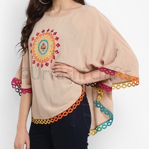 Go2boho — vêtements d'été en coton pour femmes, chemisier de plage décontracté brodé à manches longues, style bohème - Product Image 2