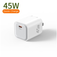 Chargeur rapide GaN PD67W 45W avec prise JP, certifié PSE, design pliable, protocole double PD3.0 QC3.0, port Type-C pour ordinateurs portables