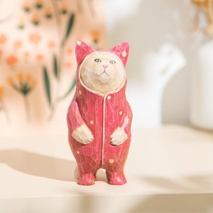 Personalizzato creativo intagliato a mano <span class=keywords><strong>in</strong></span> <span class=keywords><strong>legno</strong></span> <span class=keywords><strong>in</strong></span> miniatura figure di gatto decorazione statue artigianato arte scultura per il regalo amante dei gatti - Product Image 4