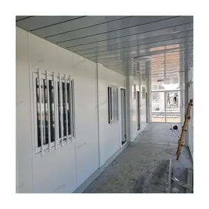 Low price prefab houses for construction site workers dormitory consisting of modular container houses in two or three story