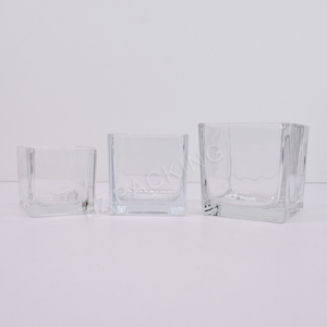 Lọ nến thủy tinh hình vuông rõ ràng để trang trí nhà để sử dụng nhà - Product Image 2