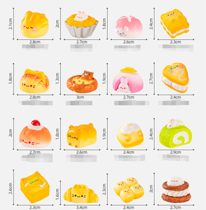 3D resina supermercado juguetes mini casa de muñecas accesorios tostada pastel sándwich Pizza tartas huevo pan miniatura comida cocina niños jugar - Product Image 2