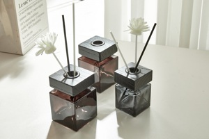 Luxury 100ml Round Crystal Glass <strong>Bottle</strong> <strong>Cork</strong> Home Decorative Aromatherapy Essential Oil Fragrance Perfume Reed <strong>Diffuser</strong> - Product Image 5