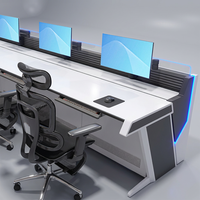 Console de travail pour opérateur de centre de contrôle de sécurité CCTV 911, mobilier de bureau design