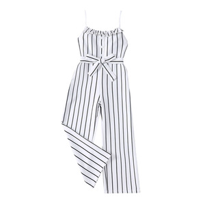 Tute Estive 2025 per Ragazze con Bretelle Arricciate, Cintura a Righe e Volant, <span class=keywords><strong>Abbigliamento</strong></span> per Adolescenti 7-14 Anni - Product Image 6