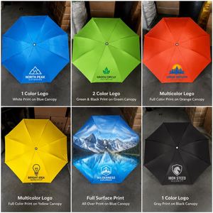 Parapluie personnalisé avec logo sur mesure, vente en gros, promotionnel, pliable, mini, coupe-vent, UPF50+, cadeau d'affaires, impression - Product Image 3