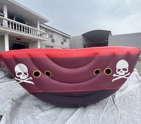 Bateau gonflable commercial à bascule aquatique |   Jouet aquatique flottant à bascule pour piscine, lac, parc aquatique et complexe hôtelier