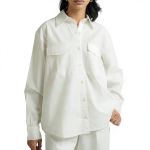 Tops Casuales de Mujer en Color Sólido de Alta Calidad, Corte Regular, Logotipo Personalizado Impreso en la Parte Delantera, Diseño Simple, 100% Algodón - Product Image 1