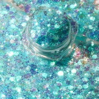 Paillettes irisées colorées 1 kg en vrac, tailles mélangées, pour l'artisanat en résine, l'art, les décorations de festival