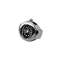 Jam Tangan Cincin Hiphop Retro Jam Tangan Cincin Oval Elastis Jam Tangan Uniseks Bergaya Sederhana Dial Kuarsa Y2K Hadiah Cincin Mini Perak