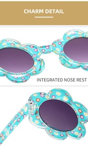 Lunettes de soleil rondes pour enfants, colorées, protection UV, lunettes de soleil à la mode pour enfants, pour un usage quotidien - Product Image 3