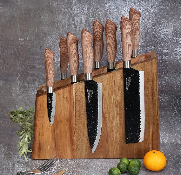 Magnetic Knife Wooden Block Knife Display Holder Rack Magnetic Stands With Strong Enhanced Magnets Knifes Strip