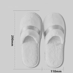 IStapromo Regalos al por Mayor, Pantuflas Desechables Blancas de Felpa Coral con Punta Cerrada para Hotel, Pantuflas Lavables de 5 Estrellas para Hotel y Spa - Product Image 2