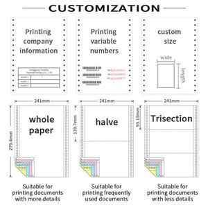 Sunkey Custom מכירות סדר ספר קבלת חשבונית 1 2 3 4 5 <span class=keywords><strong>6</strong></span> רובדי 9.5x11 אינץ NCR מחשב רציף נטול פחם נייר - Product Image 6