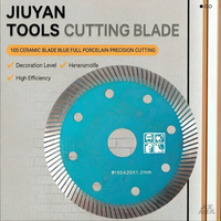 Lame de coupe diamantée ultra-mince et durable de qualité industrielle 105 mm, personnalisée OEM, pour carrelage et céramique, par Jiuyan Tools