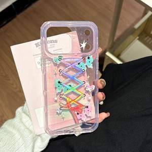 Custodia per telefono con fiocco glitterato <span class=keywords><strong>rosa</strong></span> per <span class=keywords><strong>iPhone</strong></span> 16 15 <span class=keywords><strong>Pro</strong></span> <span class=keywords><strong>Max</strong></span> 14 <span class=keywords><strong>13</strong></span> <span class=keywords><strong>Cover</strong></span> trasparente in lamina d'oro - Product Image 1