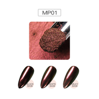 Poudre à ongles miroir magique de marque privée, pigment chromé bricolage pour paillettes, changement de couleur et nail art miroir