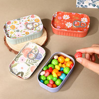 Boîte de rangement rectangulaire innovante, mini, portable, en fer et aluminium, anti-humidité, recyclable, jetable, écologique, pour bougies