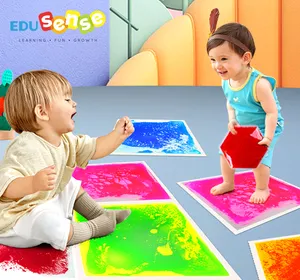 EDUSENSE CPC Certificate Juguetes Para Nino 30x30cm Children's Liquid Sensory Floor Decorative Tiles Toy