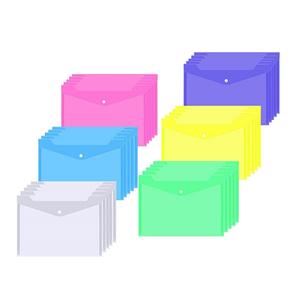 Bolsa <span class=keywords><strong>de</strong></span> almacenamiento A4 A5 para oficina, <span class=keywords><strong>carpeta</strong></span> transparente con cierre <span class=keywords><strong>de</strong></span> botón, resistente al agua - Product Image 1