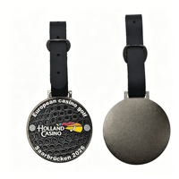 Breloques personnalisées en alliage de zinc, cadeau d'affaires, étiquette de sac de golf de qualité supérieure