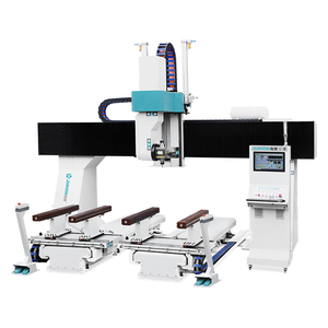 <span class=keywords><strong>Centre</strong></span> <span class=keywords><strong>d</strong></span>'usinage CNC 5 axes <span class=keywords><strong>JR</strong></span>-T2-32 à double tête et double broche pour meubles en bois massif, fonction RTCP, réglage automatique des outils - Product Image 6