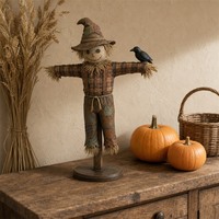 Figurine de bléman de la récolte en résine sur mesure, durable, à motif écossais d'automne, service de fabrication OEM, cadeau de fêtes