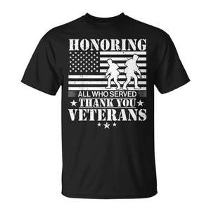 T-shirt pour vétérans américains, hommage à tous ceux qui ont servi - Merci pour la promotion de la Journée des Vétérans - Product Image 1